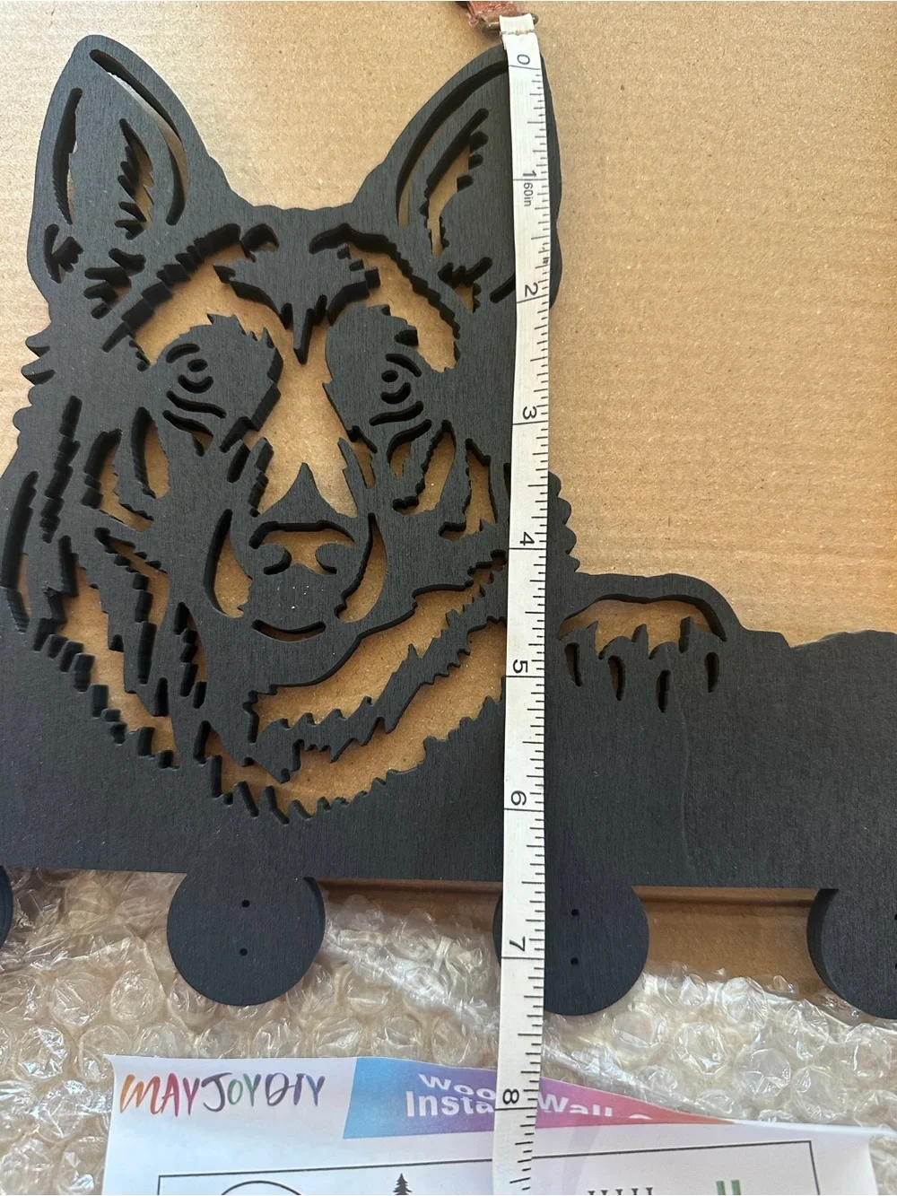 German Shepherd Wall Key Rack in Black